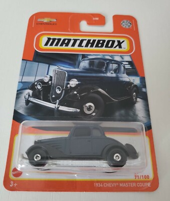 Matchbox 1934 Chevy Master Coupe Spielzeugauto Diecast 1:64 mit Original Box