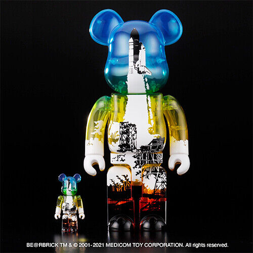 MEDICOM TOY SPACE SHUTTLE BE@RBRICK LAUNCH Ver. 100% & 400 MEDICOM TOY SPACE SHUTTLE BE@RBRICK LAUNCH Ver. 100% & 400