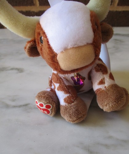 Build A Bear Longhorn Steer Christmas Ornament 5" -Hanger-Star Rhinestone Charm - Picture 2 of 6