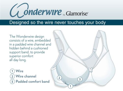 FAMOUS WONDERWIRE Bra Purple 36D Sophisticated & Elegant (SIDE-SMOOTHING) NEW - Picture 3 of 12