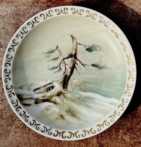 Royal Copenhagen Pastell Farbton Teller flache Schale Künstler signiert 1963 EXTREM SELTEN - Bild 1 von 8