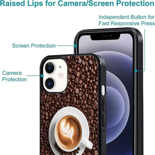 Anti scratch Cover For iPhone SE XS XR Max 5 6 7 8 Plus Magical Latte Coffee - Picture 9 of 25