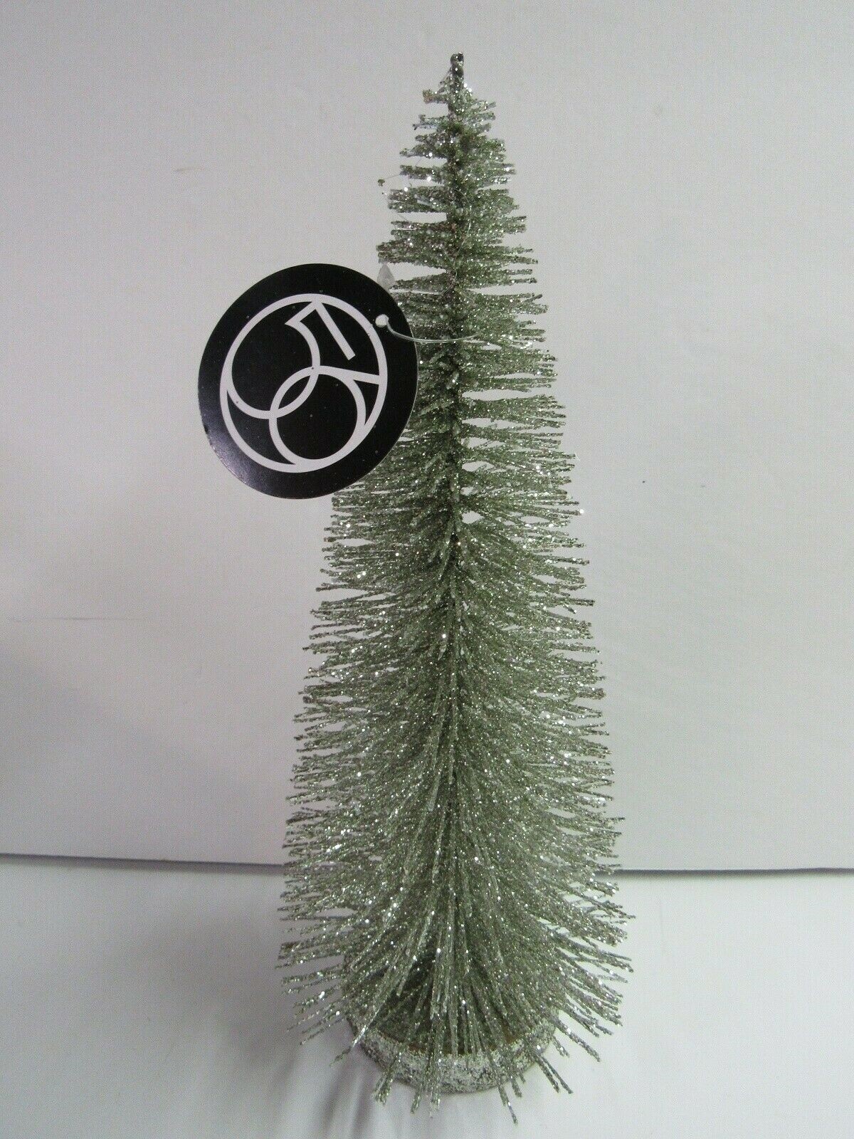 Dept 56 Set Of 2 Titanium Glitter 10" Christmas Tree 6000266 MWT Free Shipping - Picture 3 of 3
