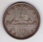 1938 CANADA ONE 1 DOLLAR GEORGE VI SILVER DOLLAR COIN BETTER DATE