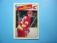 1988/89 O-PEE-CHEE HOCKEY CARD #16 JOE NIEUWENDYK ROOKIE RC EX- SHARP+ 88/89 OPC