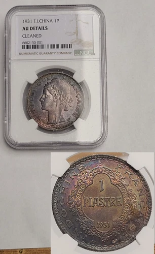French Indo China 1931 Piastre Nicely Toned KM19 NGC (Invt123)