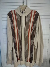 F/X Fusion men's 1/4 zip sweater Vintage 2X 100% cotton machine wash flat dry