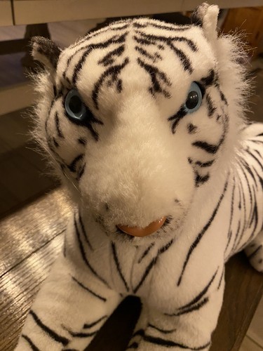 Juguete de peluche grande de peluche blanco Tiger Kelly - Imagen 3 de 7
