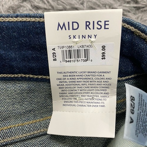 Lucky Brand Jeans Damen 6/28 Ankle Mid Rise Ava Skinny Distressed Hose Neu mit Etikett - Bild 3 von 24