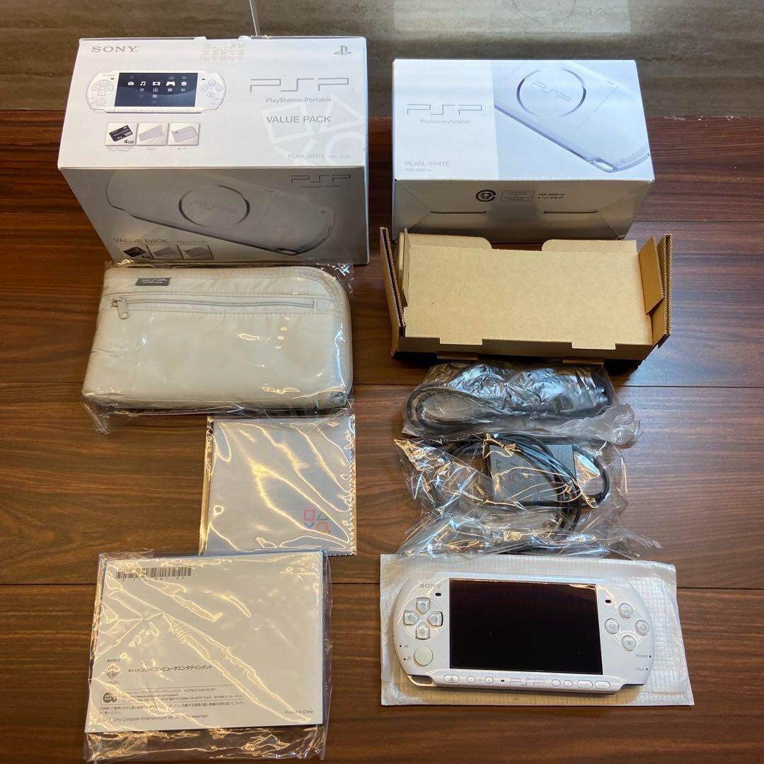 PSP-3000 パールホワイト 箱付き SONY PSP 3000 パール・ホワイト(PSP-3000PW) 本体 すぐ遊べる