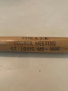 1996 65th ASA Council Meeting St Louis MO Louisville Slugger Mini Baseball Bat
