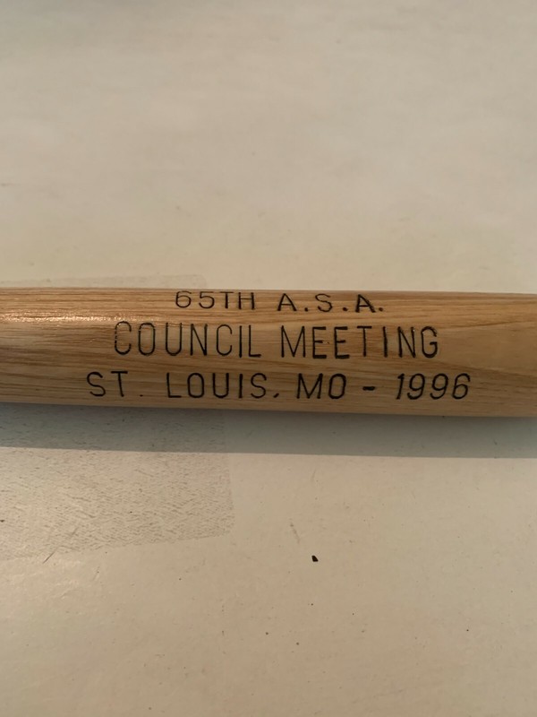 1996 65th ASA Council Meeting St Louis MO Louisville Slugger Mini Baseball Bat