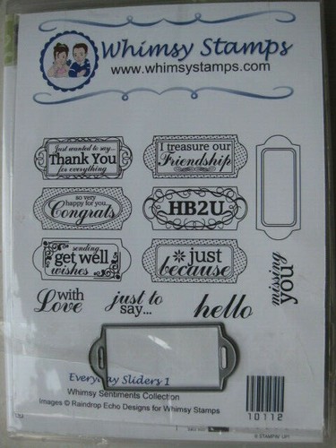 Whimsy stamps Stempel Stempelset - Everyday Sliders 1 inkl. passender Stanze