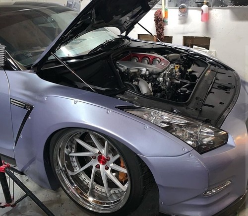 P2M for Nissan GTR 2009+ R35 Black Series Engine Hood Damper Godzilla Nismo GT-R - Picture 1 of 10