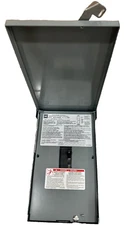 QO Outdoor Circuit Breaker Enclosure 100 Amp 2-Pole Include QO2100 Top Feed
