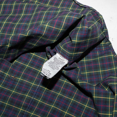 LL Bean Men's Green Red Plaid Wrinkle Resistant Cotton L/S Button Down Shirt L - Picture 4 of 6