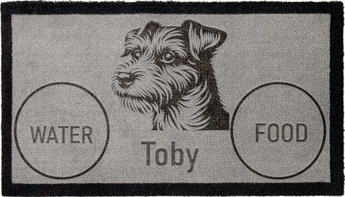 Dogs Light Grey Pet Food Water Door Mat 70x40cm Gift - Picture 47 of 48