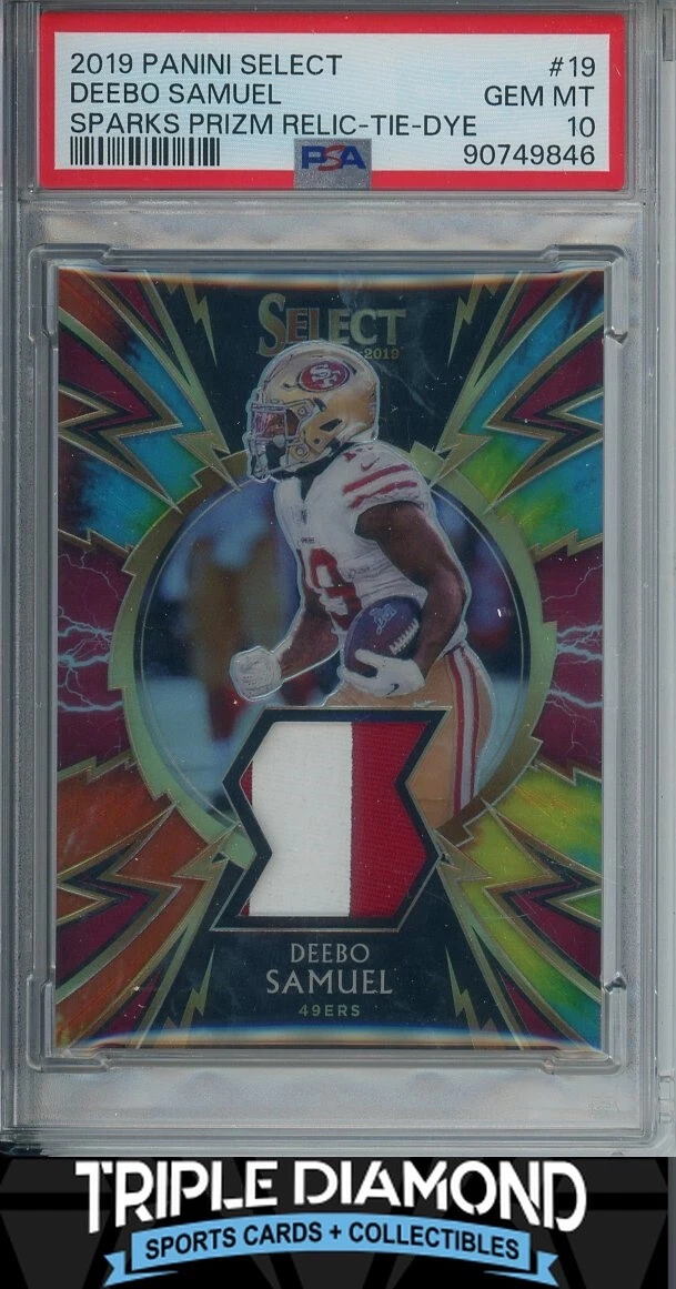 Deebo Samuel Panini Select Sparks Prizm Relics #19 Tie-Dye