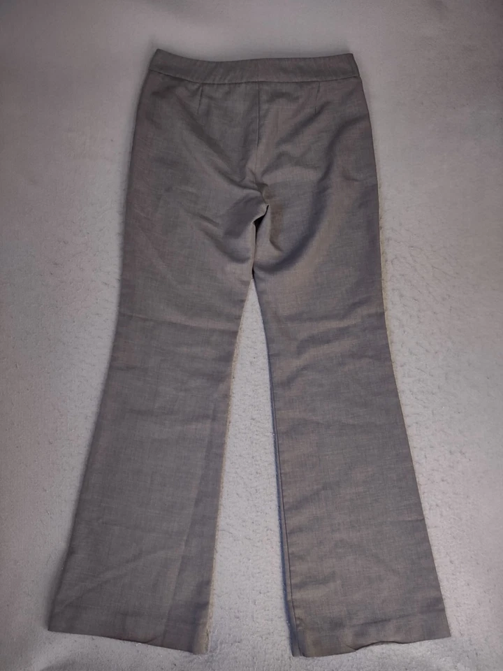 Gloria Vanderbilt Womens Pants 6T Tall Gray Flat Front Flared Mid Rise Solid - Image 4 of 4