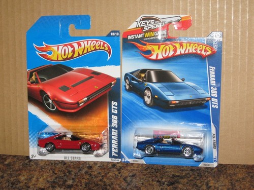 Hot Wheels Lot of 2 1976 Ferrari 308 GTS Red Blue Variation All Stars '76 - Picture 2 of 3