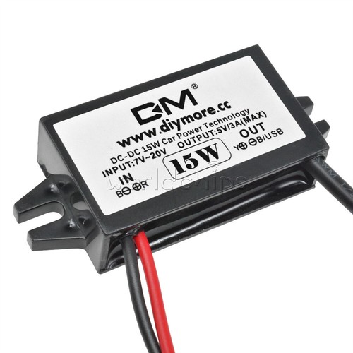 DC-DC Car Charger Converter Module 12V To 5V 3A 15W with Micro USB Cable - Picture 3 of 7