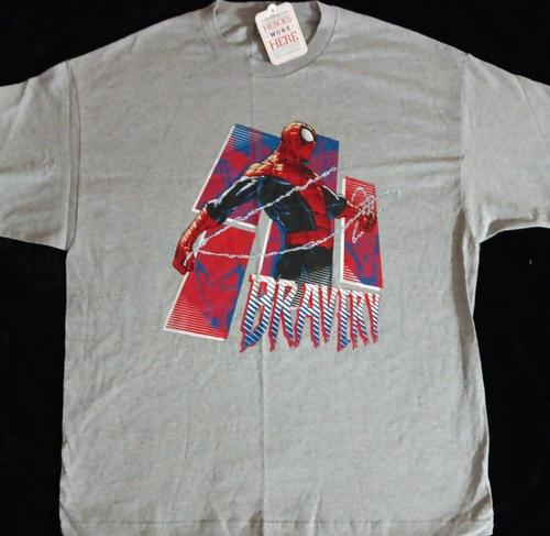Marvel Spiderman Herren T-Shirt LARGE Lizenz Grafikdruck Rundhals Baumwolle Neu mit Etikett - Bild 1 von 7