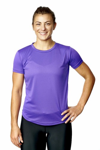 Running T-Shirt Short Sleeve Women Size 8-20 Top Sports Wear Quality Training - Picture 16 of 24