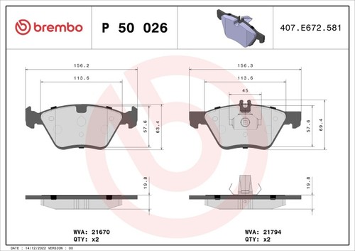 Brembo Sport Bremsscheiben Ø300mm + Beläge vorne passend für Mercedes E-Klasse - Bild 4 von 4