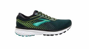 Laufschuhe laufen Brooks Ghost 12 Black Lime Blue Grass Laufschuhe Joggingshuhe Brooks Ghost Sportschuhe