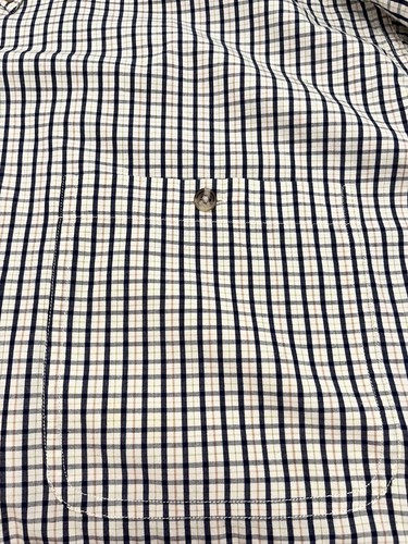 Basic Options Hemd Herren Big 3XL weiß blau kariert Kurzarm Tasche Baumwolle - Bild 7 von 16