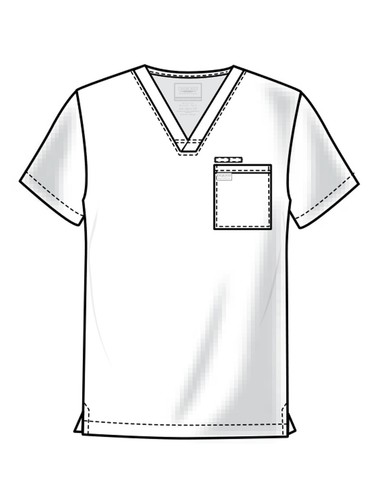 Cherokee Scrubs for Men V-Neck Top, Work Sz_X-Large_Hunter Green - Picture 5 of 8