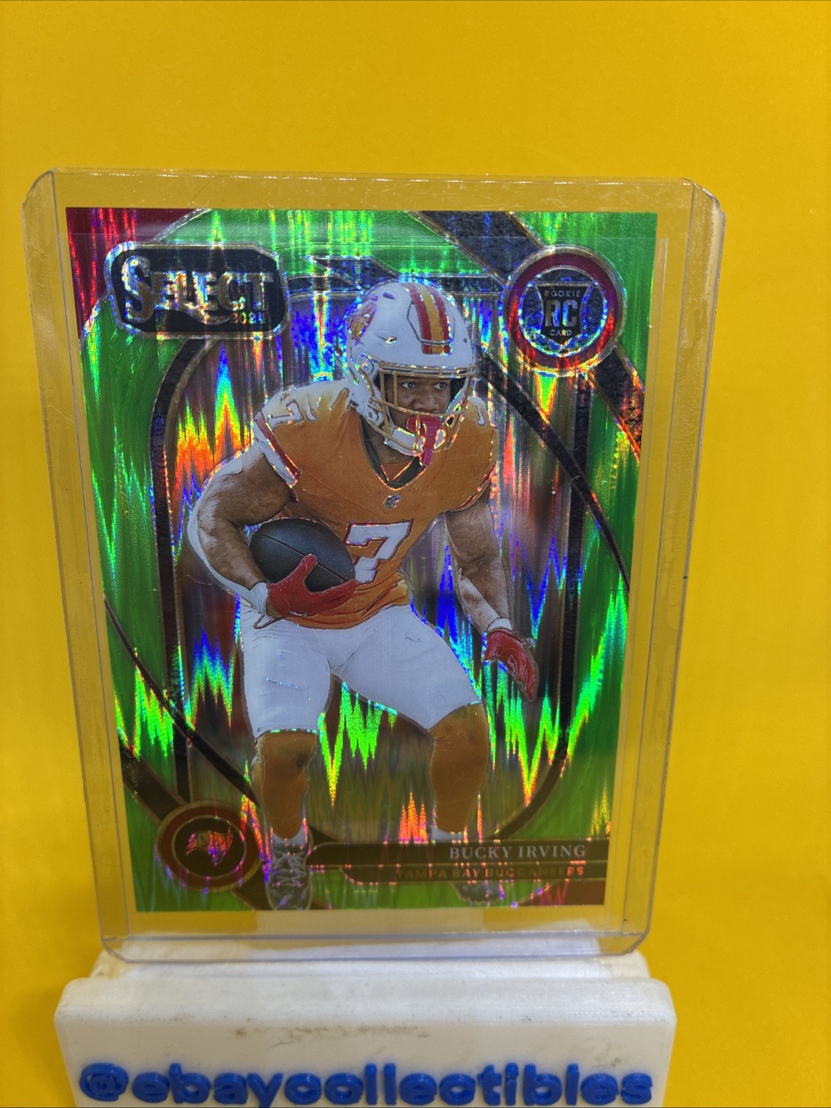 2024 Panini Select #239 Bucky Irving Neon Green Prizm Shock #/499 *sp NFL