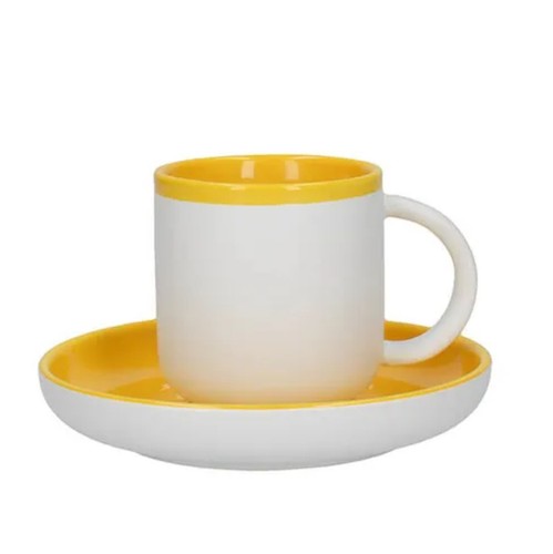 ¡¡NUEVO!! Taza y platillo espresso La Cafetière Barcelona 130 ml amarillo mostaza - Imagen 1 de 13