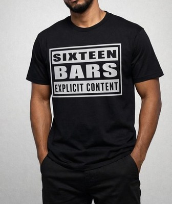 FIFTH DIMENSION_T-Shirt ''SIXTEEN BARS'' Rap Hip Hop Battle Kunst  Reim Gr. XL