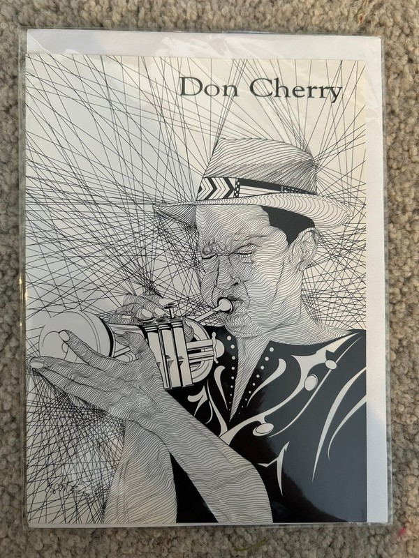Don Cherry blank greeting card handmade jazz avant-garde new thing 5" x 7"