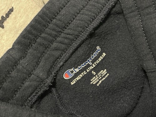 Champion Boys Fleece Set Sweatshirt Sweatpants Logo Gray Blue Joggers Sz 5 5T - Picture 6 of 7