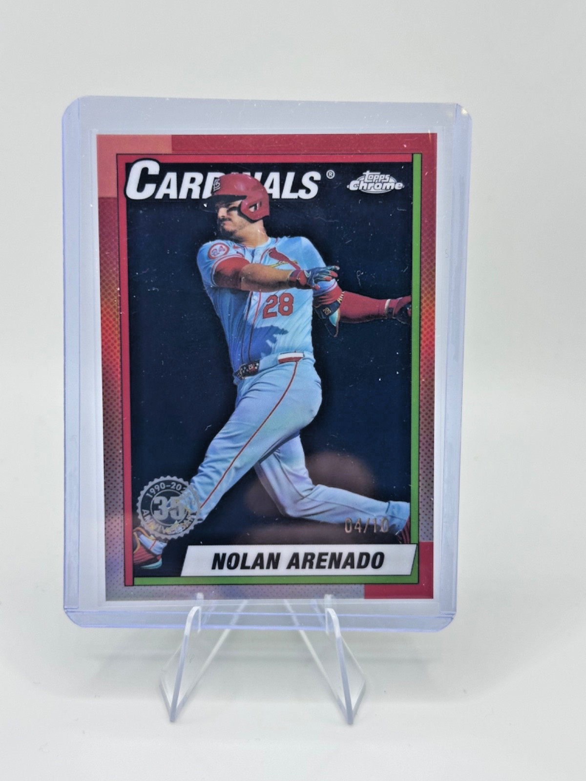 2025 Topps Chrome 1990 Black Refractor #90CB-19 Nolan Arenado /10