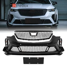 Front Bumper Cover Grille Set CT4-V Blackwing Style For 2020-2024 Cadillac CT4