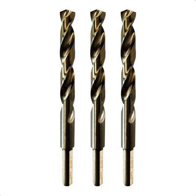 3 Pack 1/2 Inch M35 Cobalt Twist Drill Bit Set Hard Metal Stainless Steel
