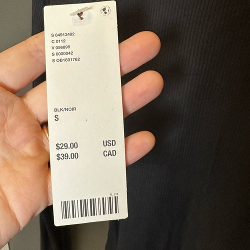 Urban Outfitters | Schwarzes geripptes Top | Small | Neu mit Etikett - Bild 5 von 5