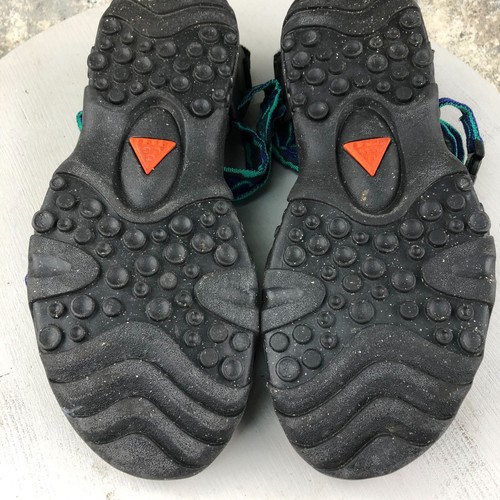Nike Vintage 90er Herren 12 ACG Deschutz + blau grün Schnalle Outdoor Wasser Sandalen - Bild 11 von 14