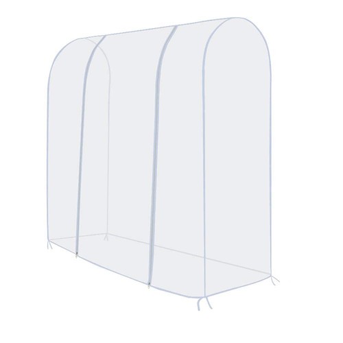 Garment Rack Cover 5 Ft with Strong Zipper Protective Rail Cover 47 X 20 X