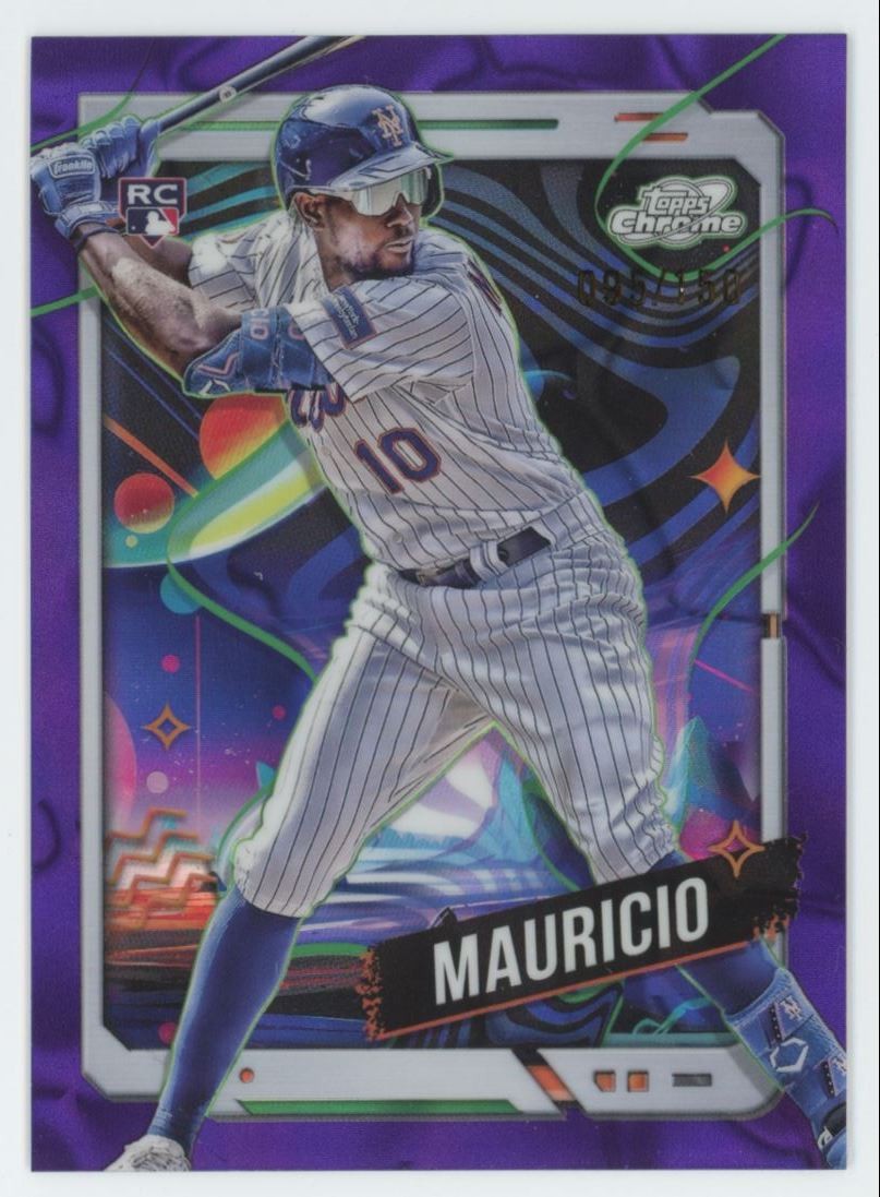 2024 Topps Chrome Cosmic PURPLE Ronny Mauricio Rookie /150 Mets #21 C23
