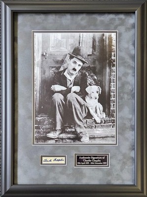 CHARLIE CHAPLIN Vintage signierte Montage
