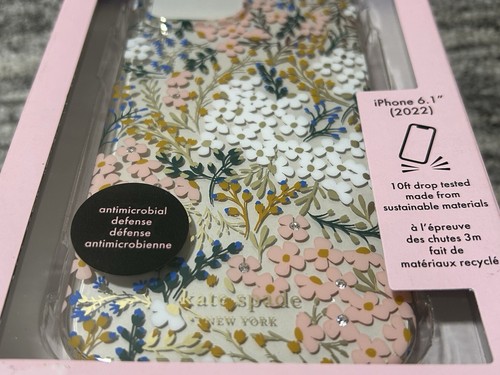 Kate Spade Hollyhoc Floral Hard Case for iPhone 14 (6.1") NWT Sealed - Zdjęcie 10 z 10