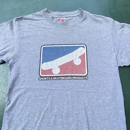 90s Shortys Skateboards T Shirt Mens Medium Grey Classic Logo Skater USA Vintage - Picture 5 of 16