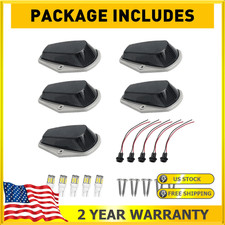 5X White LED Smoke Lens Cab Marker Roof Light Kit for Ford F150 F250 F350 80-97