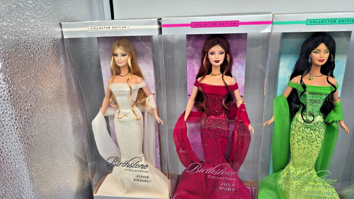 SET COMPLETO di 12 Walmart Exclusive 2003 BARBIE Birthstone collection (Gennaio-Dic) NUOVO - Foto 7 di 11