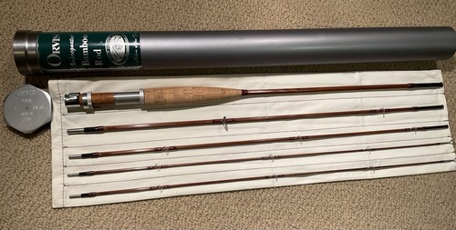 ** ATEMBERAUBEND & SELTEN ** Orvis imprägnierte Bambus PACK Fliegenrute 7’ 4-teilig 6wt