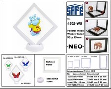 SAFE-4526-WS-Schweberahmen-3D-NEO-Wei&szlig;-&Uuml;-Eier-Figuren-Innen-55x55-mm